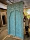 Pleasure Arch Door Full Hand Carving Vintage Blue