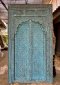 Pleasure Arch Door Full Hand Carving Vintage Blue