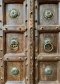 Elegant Antique Front House Door with Rare Brass
