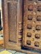 Entryway Door Wooden Perforated Fully Carving with Brass