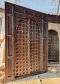 Entryway Door Wooden Perforated Fully Carving with Brass