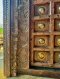 Original Enter Door Dark Wood with Rare Brass Decor