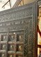Original Enter Door Dark Wood with Rare Brass Decor
