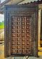 Original Enter Door Dark Wood with Rare Brass Decor