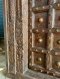 Solid Hardwood House Door with Brass Flower Pins