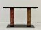 Gorgeous Rustic Red Pillars Console Table