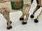 Wooden Painted Horses Set of 2