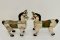 Wooden Painted Horses Set of 2
