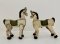 Wooden Painted Horses Set of 2