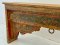 Ornate Two Sides Console Table Antique Beam