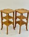 Antique Wooden Side Tables Set of 2