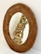 Antique Wooden Round Mirror