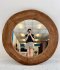 Antique Wooden Round Mirror