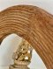 Antique Wooden Round Mirror