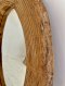 Antique Wooden Round Mirror