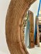 Antique Wooden Round Mirror