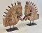 Wooden Horse Statue Set of 2