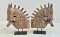 Wooden Horse Statue Set of 2