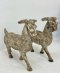 Goat Wooden Statue Set of 2