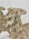 Goat Wooden Statue Set of 2