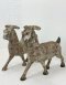 Goat Wooden Statue Set of 2