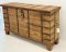 Antique Wooden Box Console Table