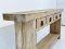 Antique Wooden Console Table With Drawers