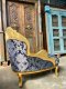 CS18 French Style Daybed with Dark Blue Fabric