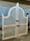 White Wooden Gate Arch Doors