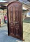 British Colonial Dark Wooden Arch Door