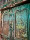 Antique Double Door Turquoise with Glass Window