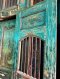 Antique Double Door Turquoise with Glass Window