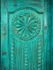 Distressed Green Carved Door