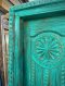 Distressed Green Carved Door