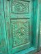 Distressed Green Carved Door