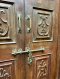 Double Door Teak Wood Colonial Carving