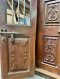 Double Door Teak Wood Colonial Carving