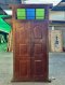 Double Door Teak Wood Colonial Carving