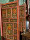 Red Painted Folding Screen