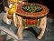 Painted Elephant Wooden Chair Table