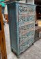 Blue Hand Carved Chest of Drawers
