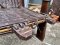 CS29 Large Indian Cart Bench Decor with Brass Sheets