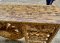 Cart Style Counter Bar in Distressed Yellow