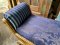 CS30 French Style Bedroom Bench Dark Blue Silk