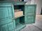 Vintage Distressed Green Cabinet