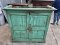Vintage Distressed Green Cabinet