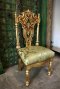 Luxury French Light Green Golden 6 Dining chairs