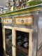 Painted Glass Cabinet with Drawers