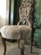 Luxury Velvet Beige Golden 4 Chairs