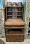 Old Teak Glass Cabinet with Drawers